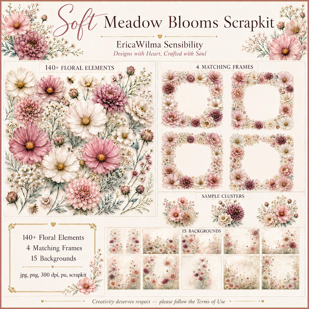 (image for) EW AI Scrapkit Soft Meadow Blooms 2026